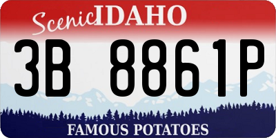 ID license plate 3B8861P