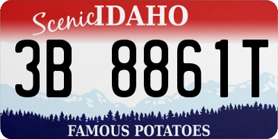 ID license plate 3B8861T