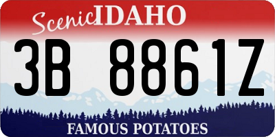 ID license plate 3B8861Z