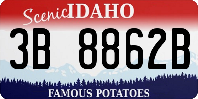 ID license plate 3B8862B