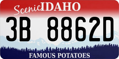 ID license plate 3B8862D