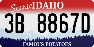 ID license plate 3B8867D