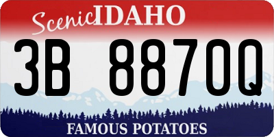 ID license plate 3B8870Q