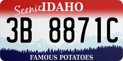 ID license plate 3B8871C