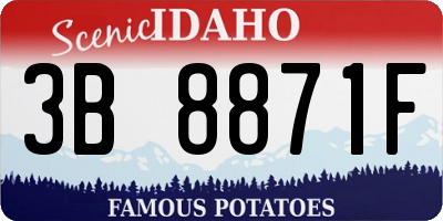 ID license plate 3B8871F