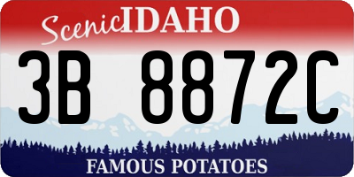 ID license plate 3B8872C