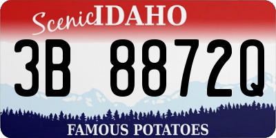 ID license plate 3B8872Q