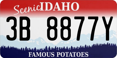 ID license plate 3B8877Y