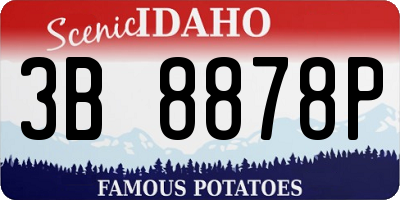 ID license plate 3B8878P