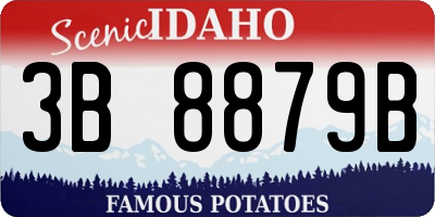ID license plate 3B8879B