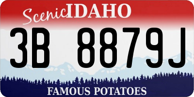 ID license plate 3B8879J