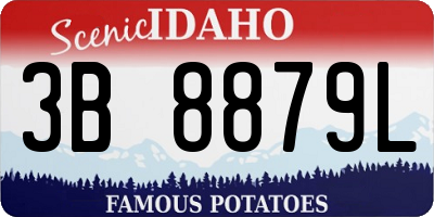 ID license plate 3B8879L