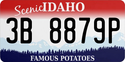 ID license plate 3B8879P