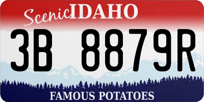 ID license plate 3B8879R