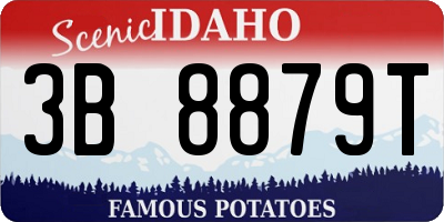ID license plate 3B8879T