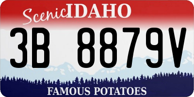 ID license plate 3B8879V