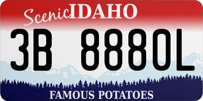 ID license plate 3B8880L