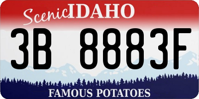 ID license plate 3B8883F
