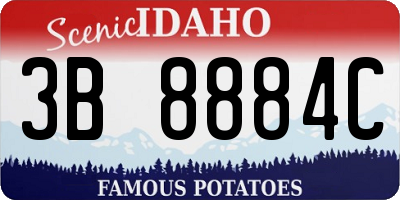ID license plate 3B8884C