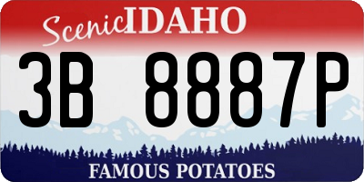 ID license plate 3B8887P