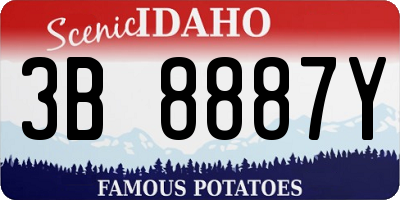 ID license plate 3B8887Y