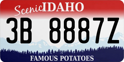 ID license plate 3B8887Z