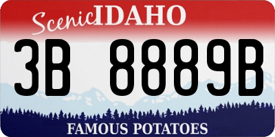 ID license plate 3B8889B