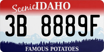 ID license plate 3B8889F