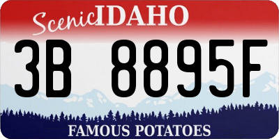 ID license plate 3B8895F