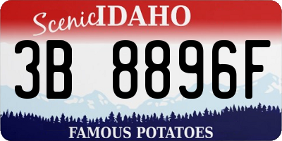 ID license plate 3B8896F