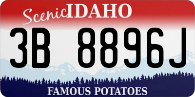 ID license plate 3B8896J