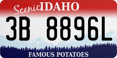 ID license plate 3B8896L