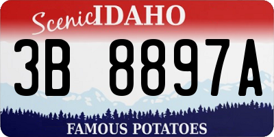 ID license plate 3B8897A