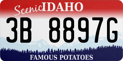 ID license plate 3B8897G