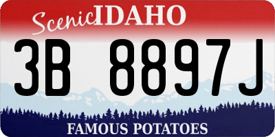 ID license plate 3B8897J