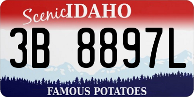 ID license plate 3B8897L