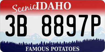 ID license plate 3B8897P