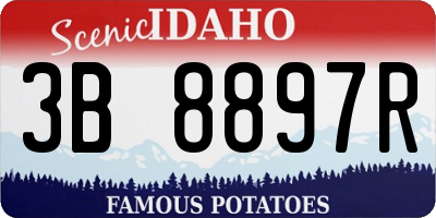 ID license plate 3B8897R