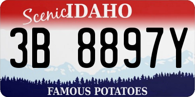 ID license plate 3B8897Y