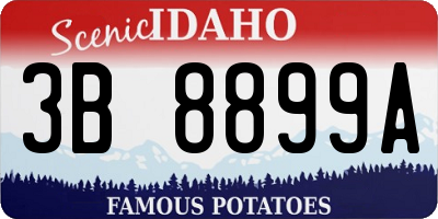 ID license plate 3B8899A
