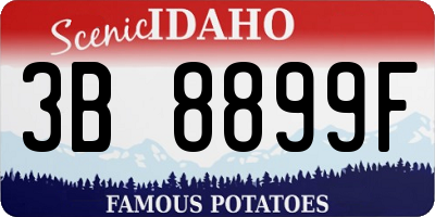 ID license plate 3B8899F