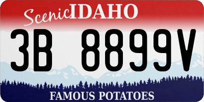 ID license plate 3B8899V