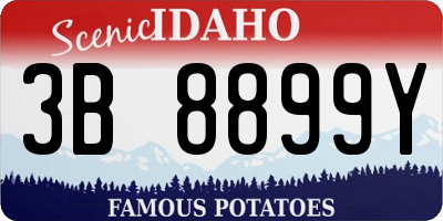 ID license plate 3B8899Y