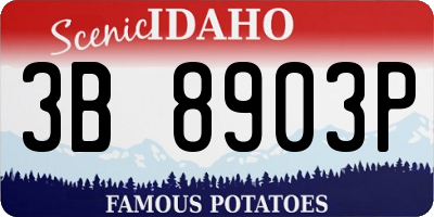 ID license plate 3B8903P