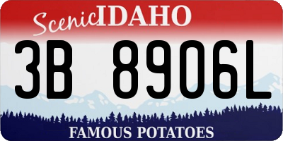 ID license plate 3B8906L