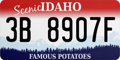 ID license plate 3B8907F