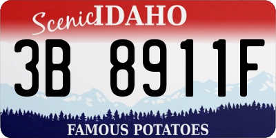 ID license plate 3B8911F