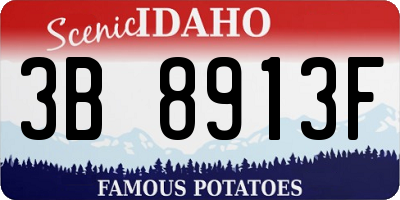 ID license plate 3B8913F
