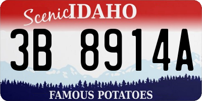 ID license plate 3B8914A
