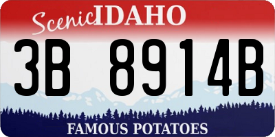 ID license plate 3B8914B